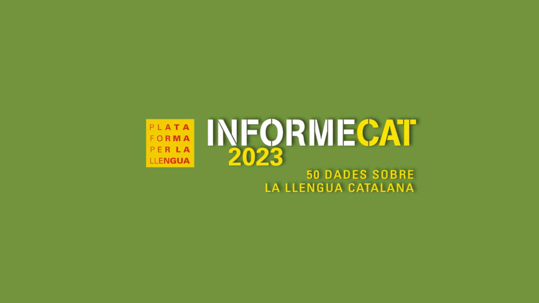 InformeCAT 2023 de Plataforma per la Llengua